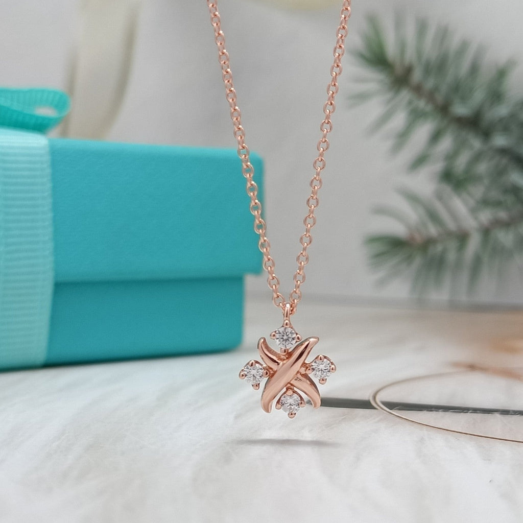 Tiffany Pinwheel Necklace Cubic Zirconia