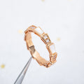 Bvlgari Serpenti Ring Pink Gold Cubic Zirconia MOP 3MM