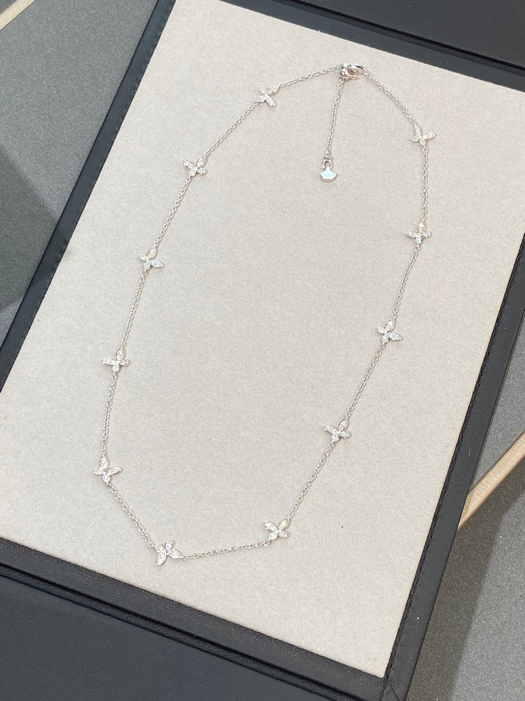 Graff Classic Butterfly Petite Cubic Zirconia Silver Necklace