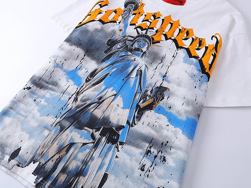 Godspeed Statue of Liberty Graphic T-Shirt — detail