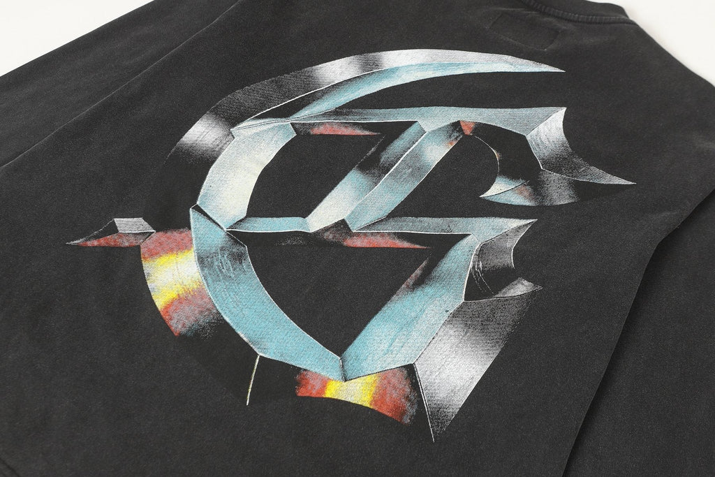 Godspeed Washed Black Skeleton Car Graphic Long-Sleeve T-Shirt — detail