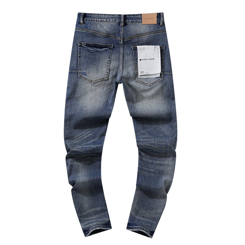 Purple Brand Blue Distressed Denim Jeans — back