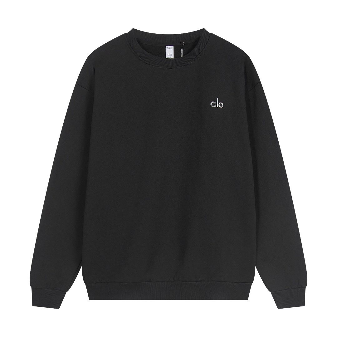 alo Small Logo Crewneck Sweatshirt & Sweatpants Matching Set — front