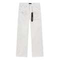 Purple Brand White Distressed Straight-Leg Button-Fly Jeans — hero