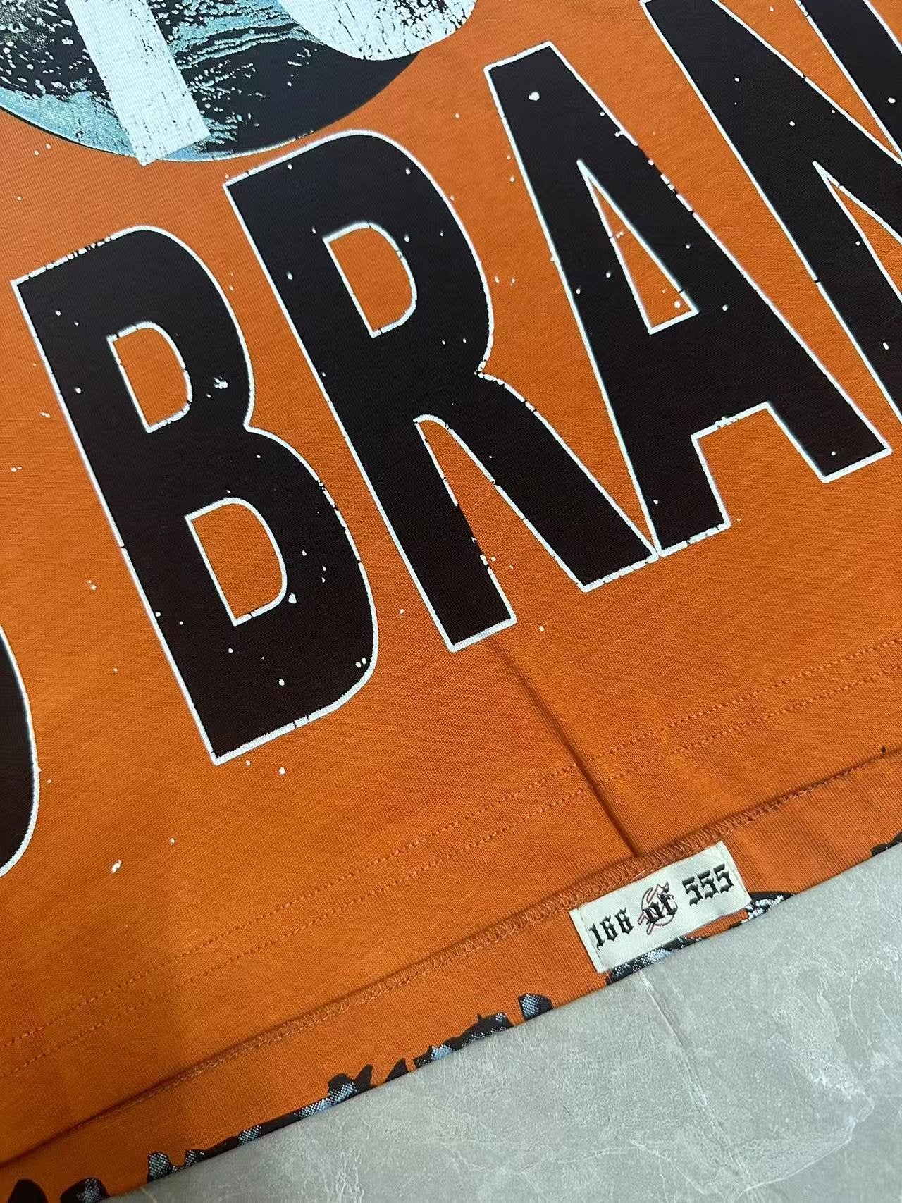 Godspeed Astronaut Flag Graphic T-Shirt - Orange — detail