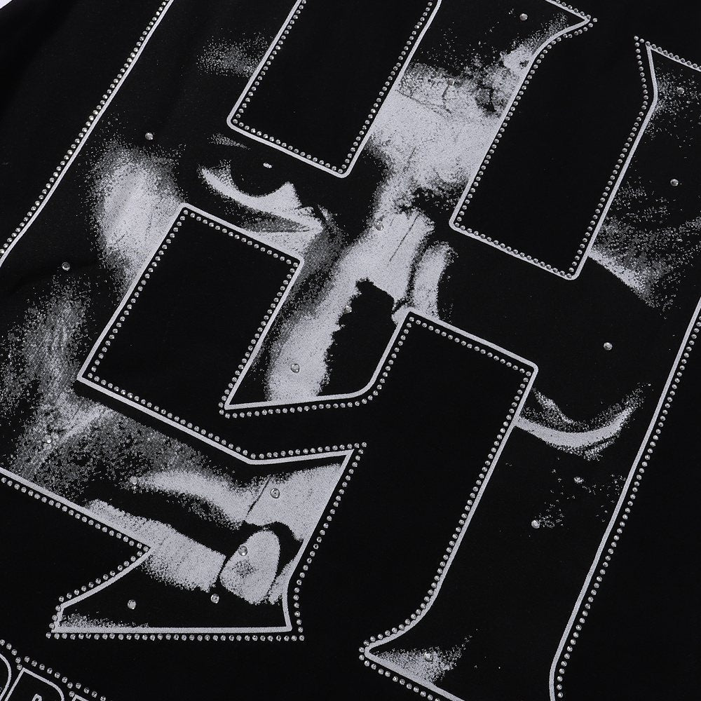 Life Hustlere Scarface Portrait Graphic Color-Block T-Shirt — detail