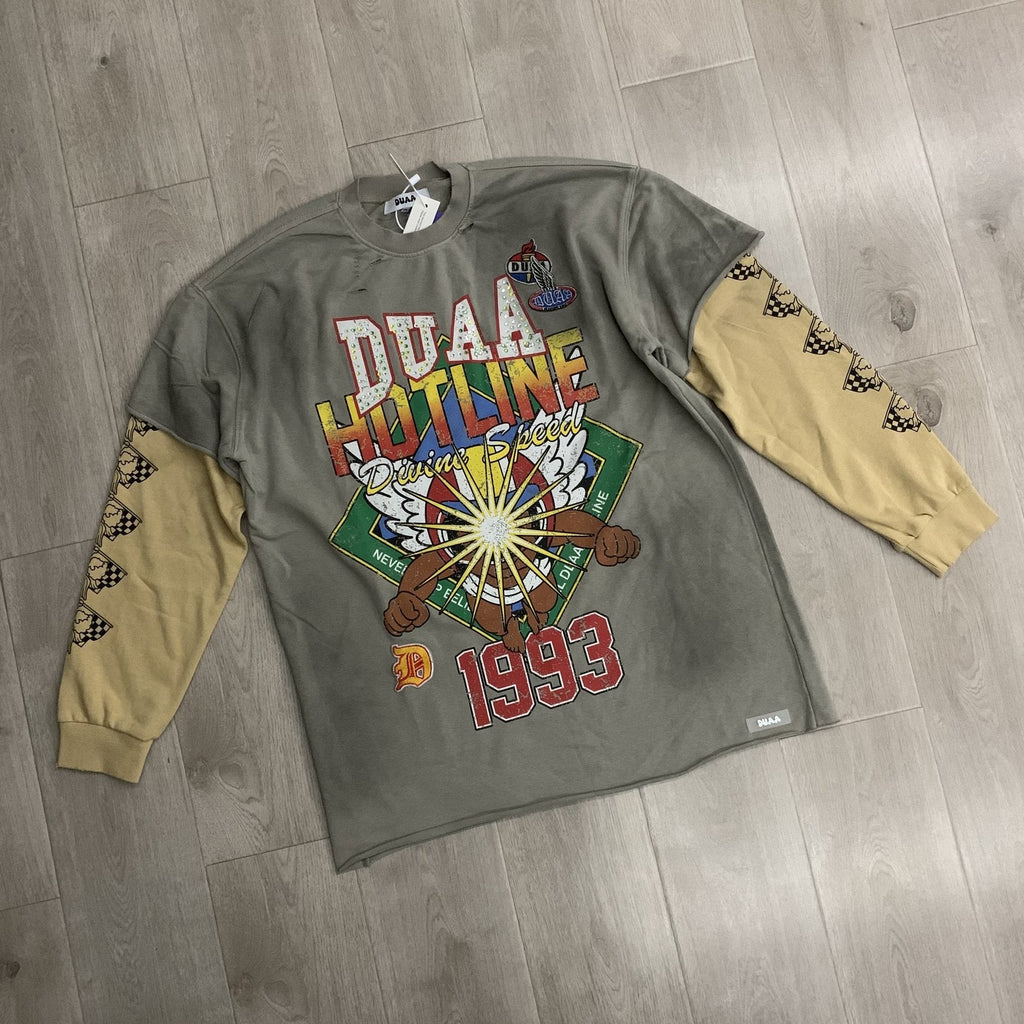 DUAA Hotline Racing Graphic Long-Sleeve T-Shirt — front