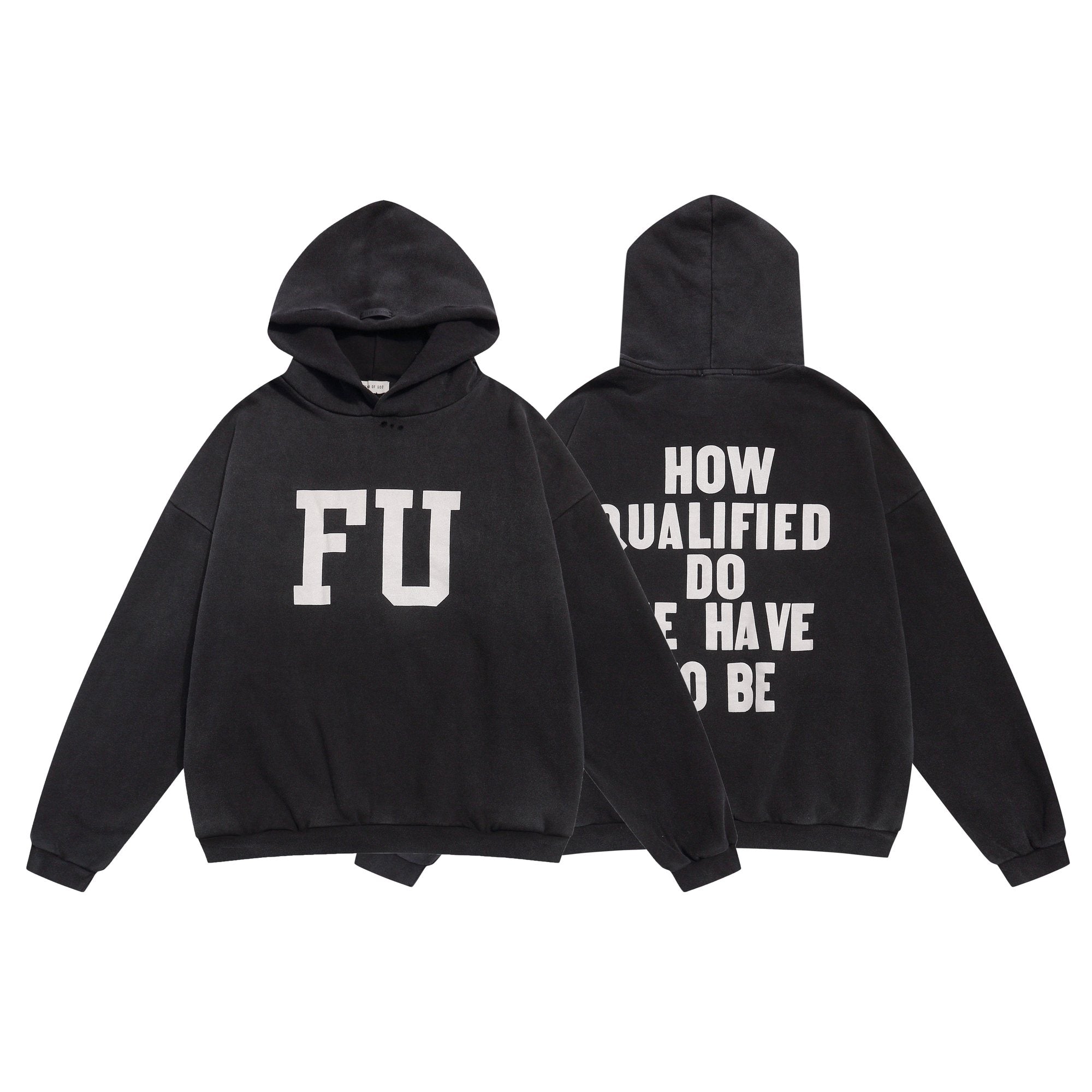 Fear of God FU Graphic Black Hoodie — hero