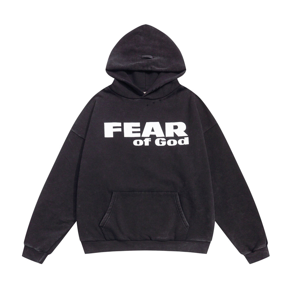 Fear of God Washed Graphic Pullover Hoodie — front