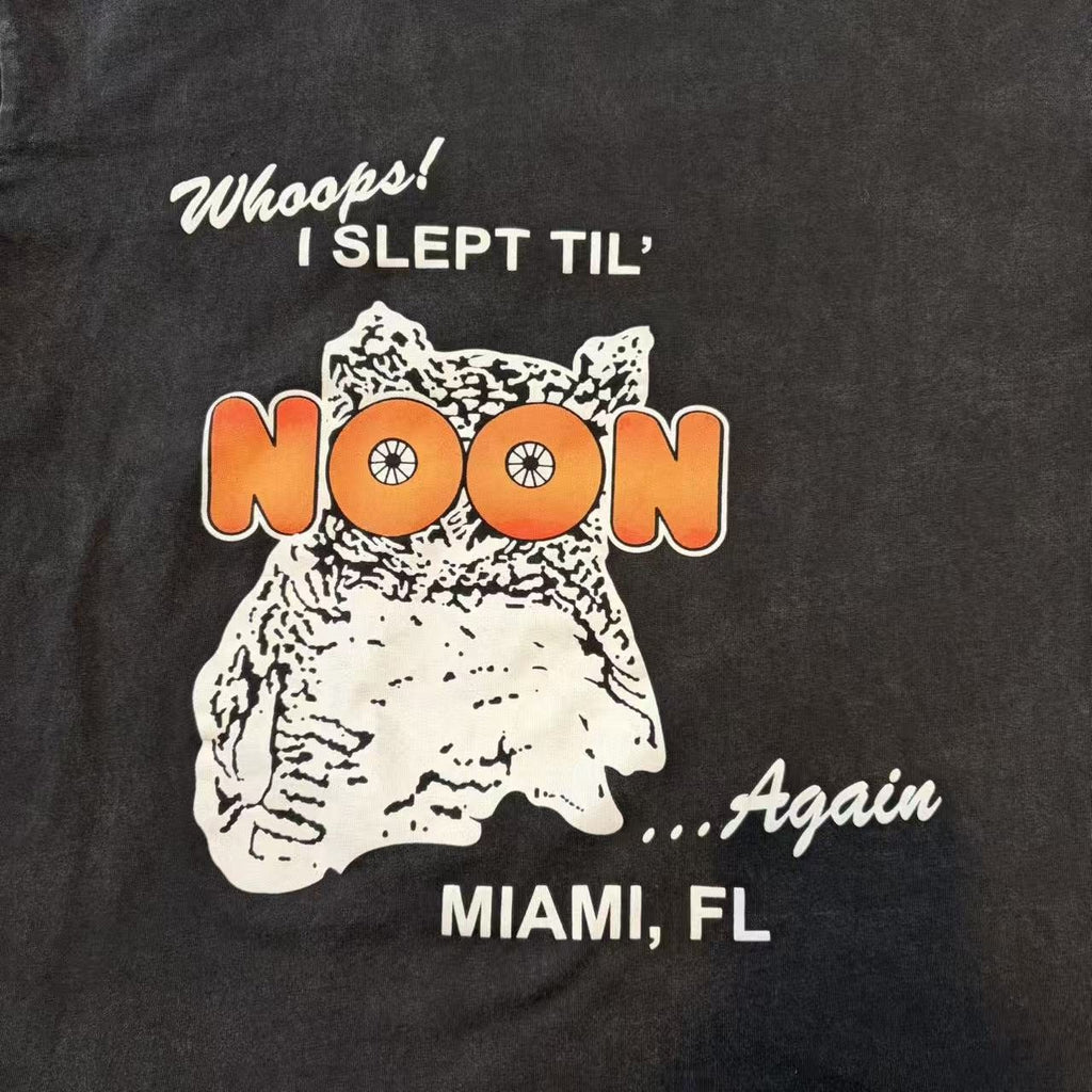 TRIPLE SEVENS Washed Black Front & Back Graphic T-Shirt — detail