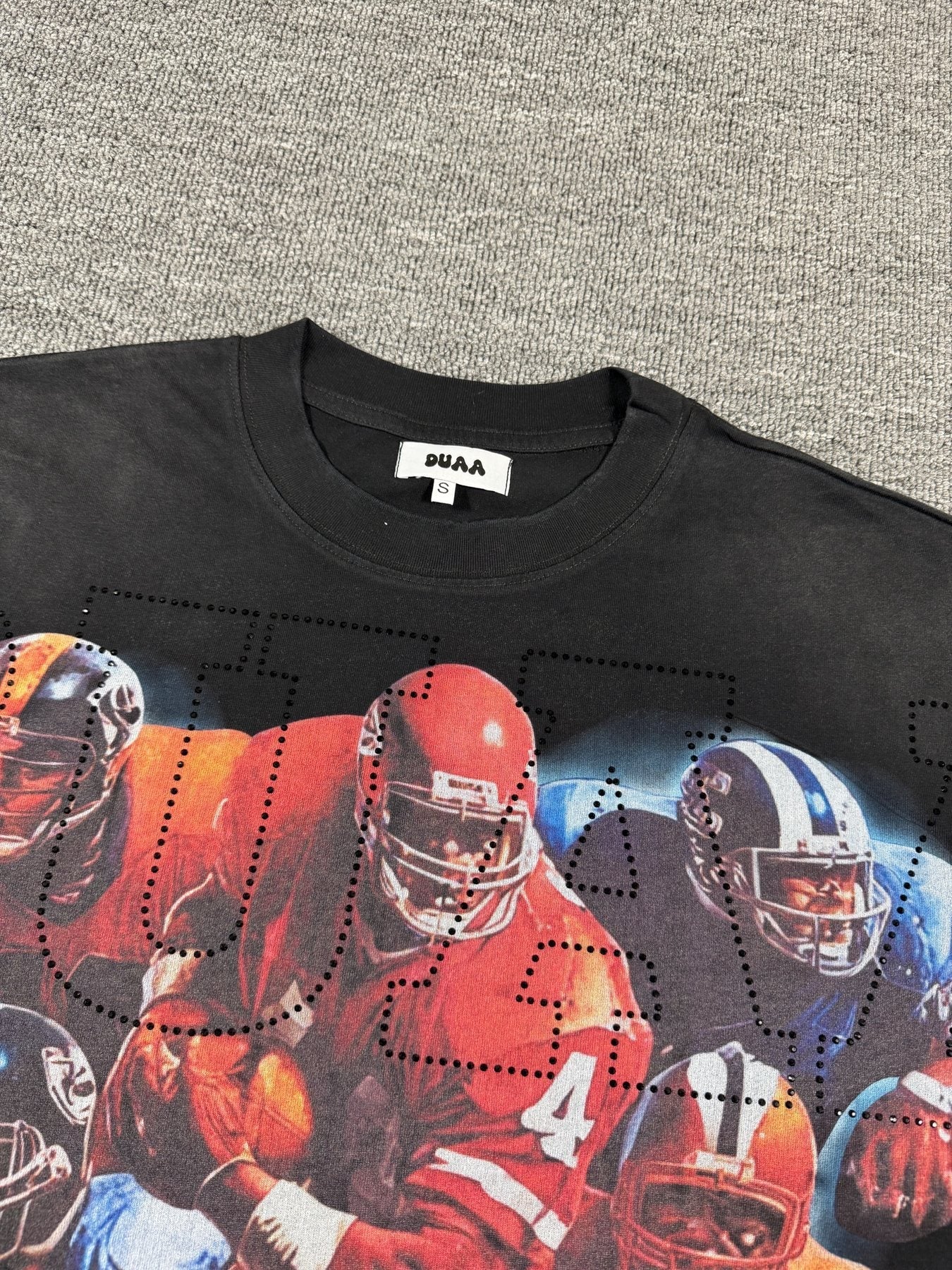 DUAA New Age Football Graphic T-Shirt — neck_label