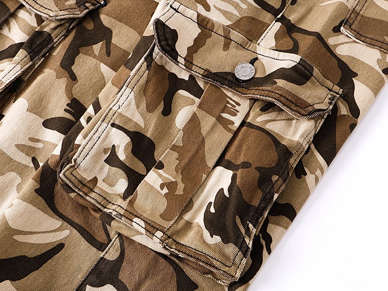 Purple Brand Tan Camo Cargo Pants — detail