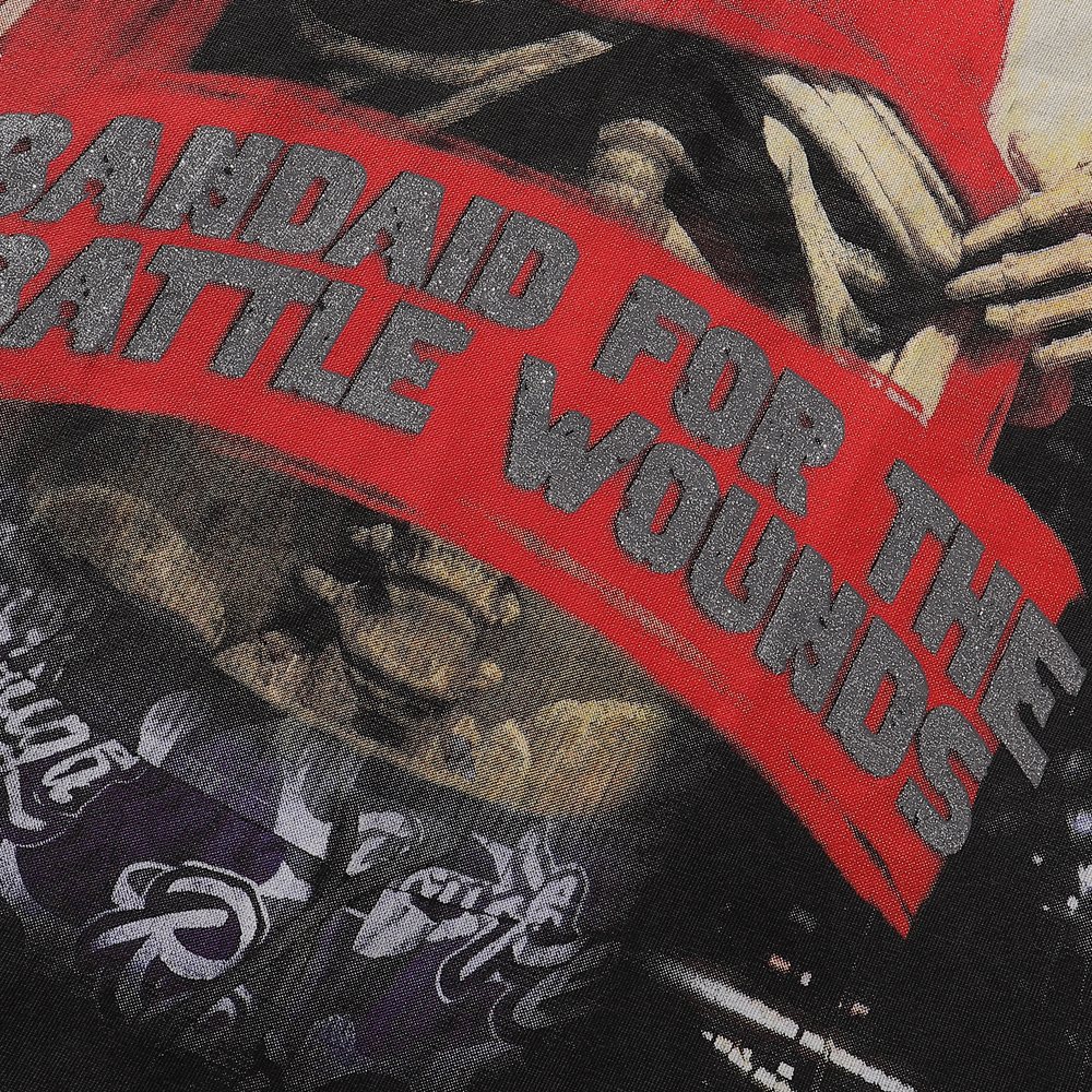 Rough Play Skull Globe Sleeveless T-Shirt — detail