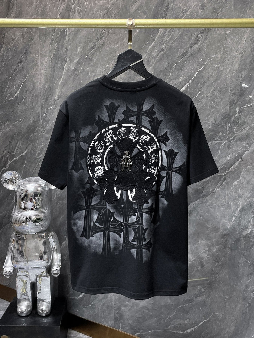Chrome Hearts Cross Scroll Graphic Short-Sleeve T-Shirt — back