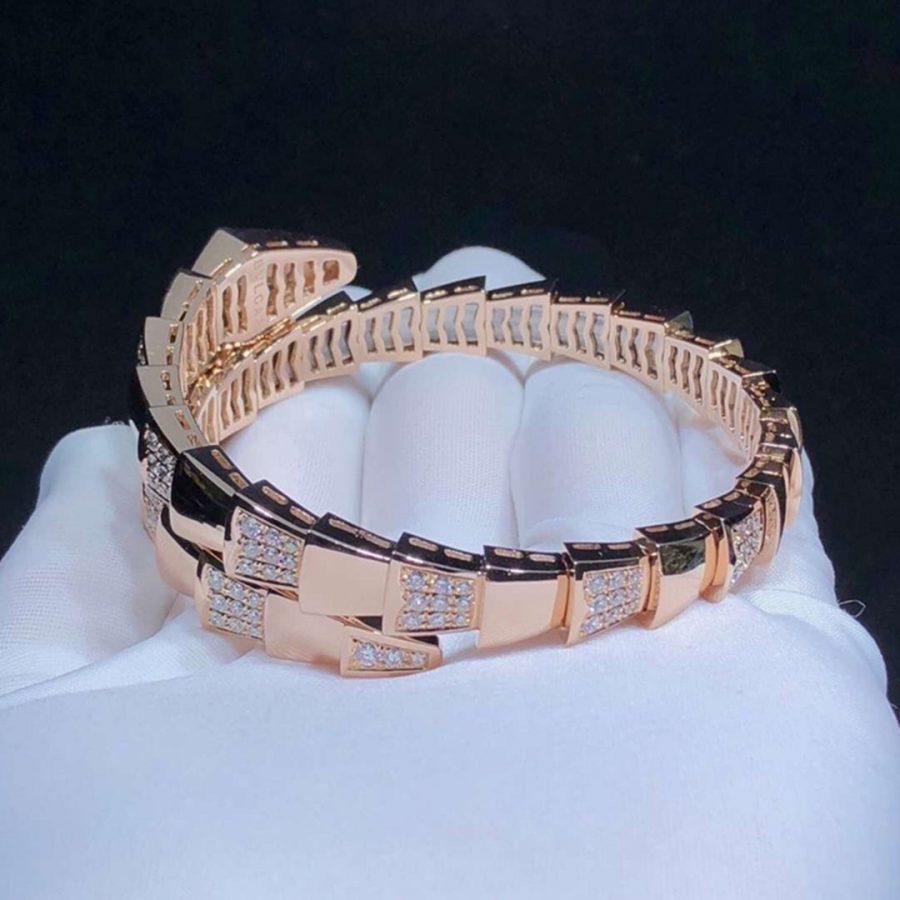 Bvlgari Serpenti Bracelet Pink Gold Cubic Zirconia 1