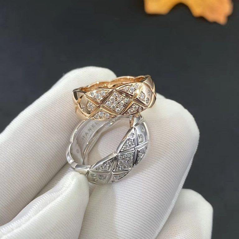 Chanel Crush Small Ring Pink Gold Cubic Zirconia