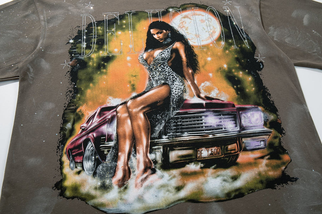 BKYS Revival Delusion Portrait Car Graphic T-Shirt — detail