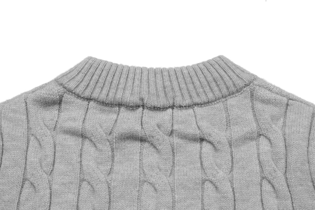 Test2-Ralph Lauren Cable-Knit Quarter-Zip Sweater — back